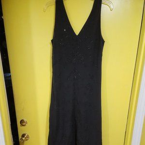 Ninalee Brand | Black Dinner Dress w/ beaded front | Size XL